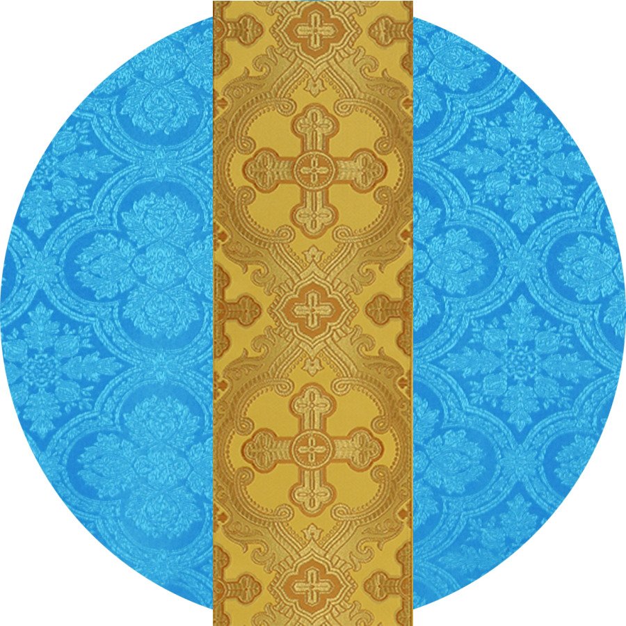 Gothic chasuble 062NG16 Blue/gold \ Unlined | Liturgical vestments ...