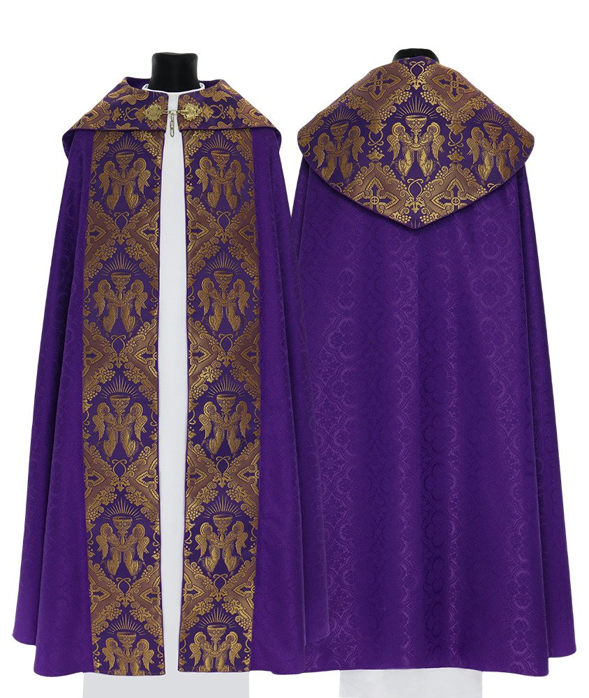 Gothic cope K060F25 Violet \ Unlined | Liturgical vestments \ Copes ...