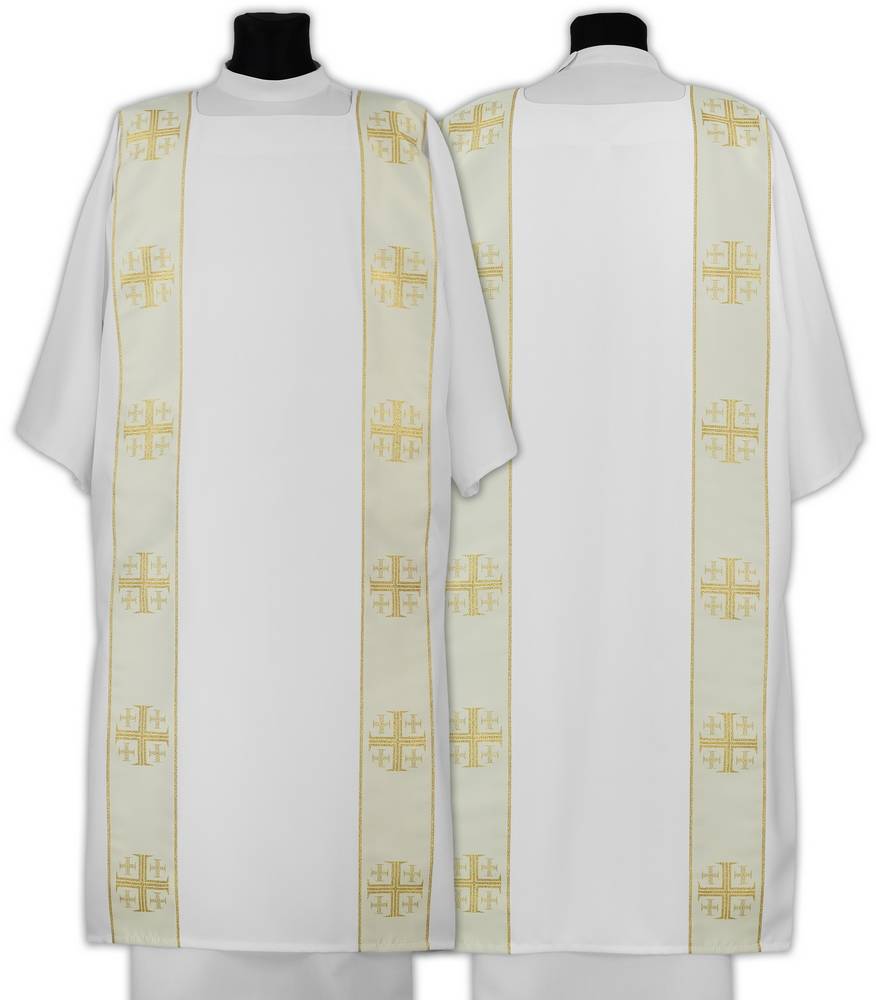 Gothic dalmatic D103B White \ With lining | Liturgical vestments ...