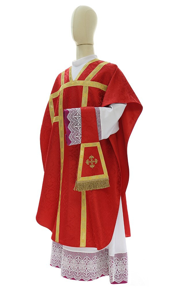 St. Philip Neri chasuble F000C25 Red \ Unlined Liturgical vestments