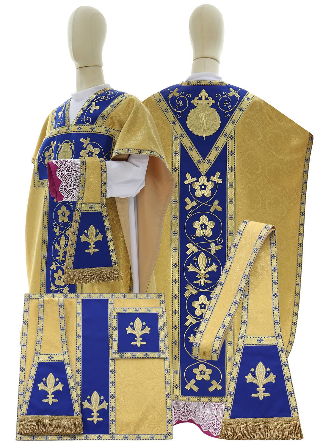 St. Philip Neri chasuble F782GN25 Gold/blue \ With lining Liturgical