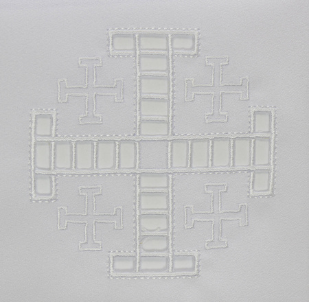 Surplice with white Jerusalem Crosses  K4B