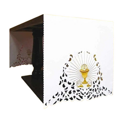 Toalha de altar com decoração apenas nas laterais AC326524