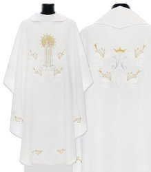 Casulla gótica mariana "Nuestra Señora de Fátima" 727B