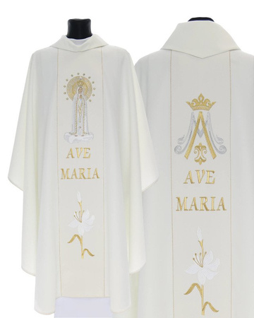 Chasuble gothique mariale "Notre-Dame de Fátima" 728Kg