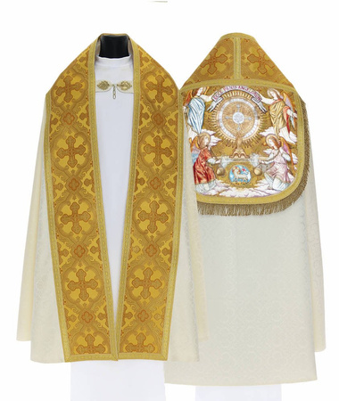 Capa pluvial romana "Ecce Panis Angelorum" KT062KG25h3
