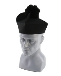 Black biretta with 3 horns B1