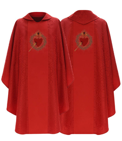 Chasuble gothique "Sacré-Cœur de Jésus" 714C25