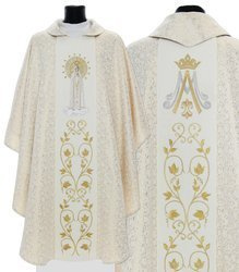 Chasuble gothique mariale "Notre-Dame de Fátima" 412K41