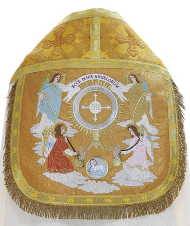 Capa de Asperges Romana "Ecce Panis Angelorum" KT062KG25h3