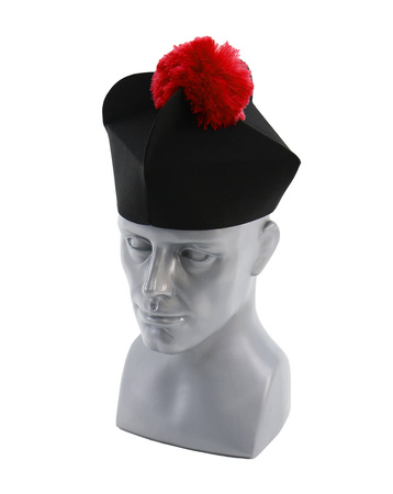  Black biretta with 3 horns B9