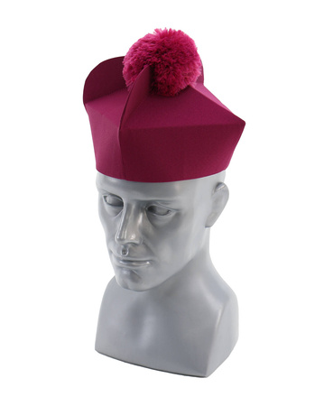 Violett birett mit 3 Hörnern B4