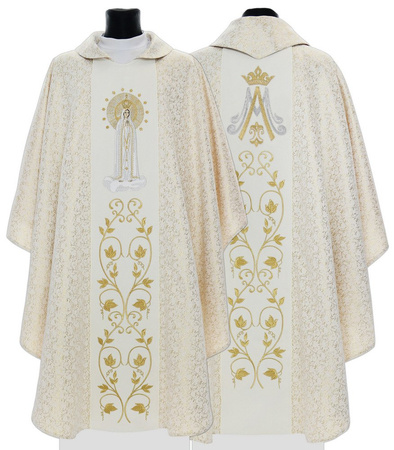 Casula Gótica Mariana "Nossa Senhora de Fátima" 412K41