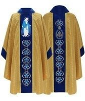 Casulla gótica mariana "Nuestra Señora de las Gracias" 448AGN61g