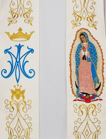 Étole gothique mariale "Notre-Dame de Guadalupe" SH25K