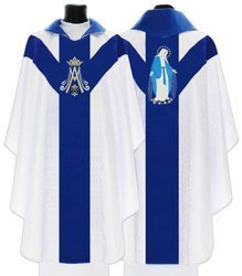 Casula semi-gotica mariana "Madonna delle Grazie" Y721ABN25